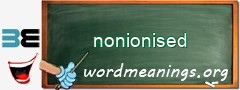 WordMeaning blackboard for nonionised